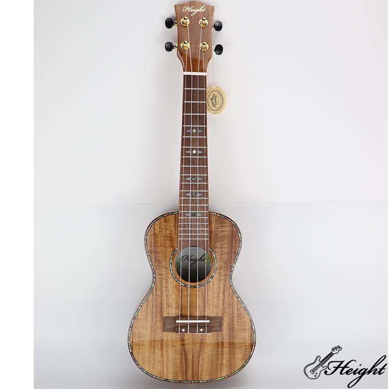 custom high gloss koa wood ukulele