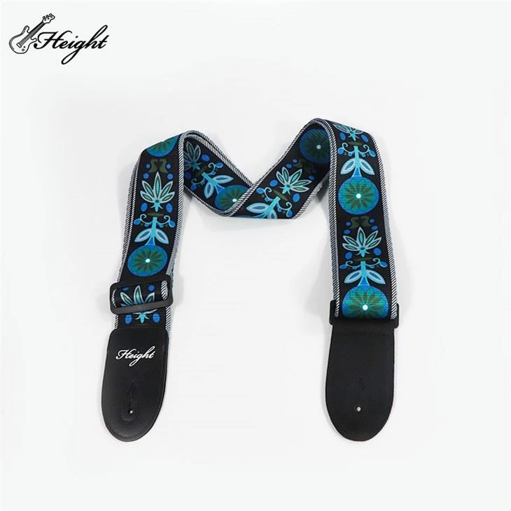 Fire Pattern Polyester Adjustable Guitar Strap