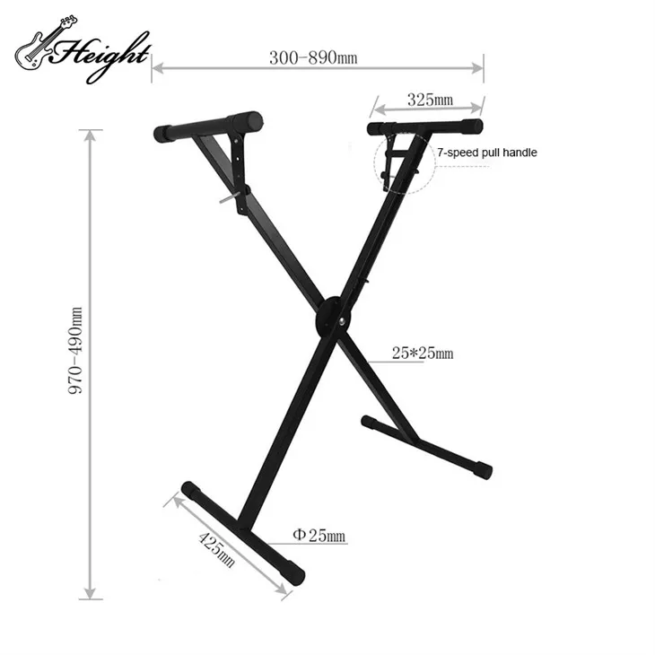 Pull Handle Type Single Pipe Piano Stand Adjustable
